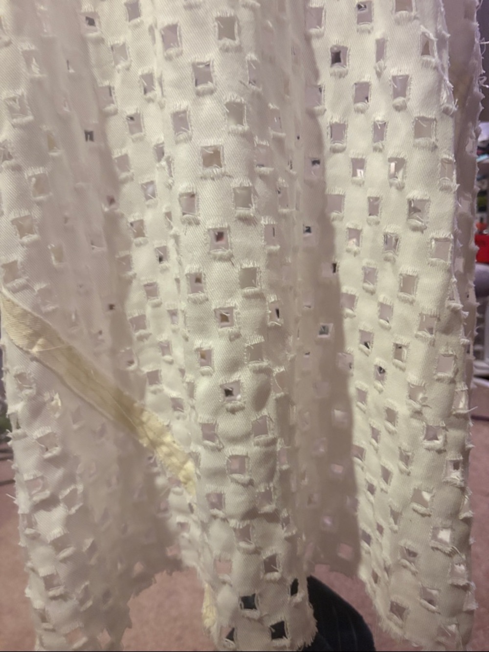 POL Light Cream Sleeveless Textured Cutout Dress Sz M NWOT - Picture 7 of 8